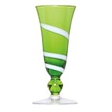 Vietri Harlequin Green Swirl Cordial 2 Oz (Set Of 4)