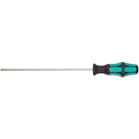 Wera Kraftform Plus 350 PH Phillips #1 Professional Lasertip Screwdriver, 8" Shaft Length