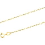 14K Yellow Gold Figaro Chain - 16 inches
