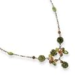 Sterling Silver Jade/Unikite/Peridot/Aventurine/Carnelian Necklace - 16 Inch