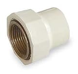 Industrial Grade 2GJZ8 Adapter, 1/2 In, Slip x FPT, CPVC, Copper