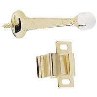 Stanley Hardware Doorstop and Holder, Bright Brass #819104 On Sale