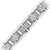 Men's Titanium & Diamond Accent Fashion Bracelet