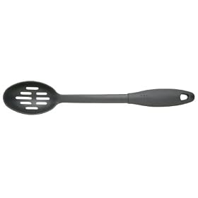 Kitchen Craft One Piece Black Nylon Non-Stick Slotted Spoon
