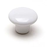 1 1/4'' Dia Ceramic White Knob