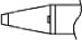 Hakko Tip, Hot Tweezer, SMD, 950, 1.5mm, Chip 0.5c, 2 Pk