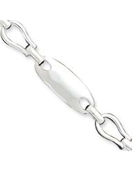 Sterling Silver Fancy Link ID Bracelet QG1568-7.5"