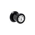 2 Gauge Black UV Single Flare Acrylic Cubic Zirconia Plug