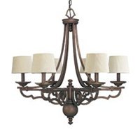 Thomasville Meeting Street Chandelier Forged Black by Progress Lighting