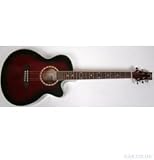 Ashton SL29CEQWRS Schlanker K&ouml;rper Elektro Akustik Gitarre mit eingebauten Tuner rotwein