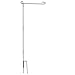Home-X - 4 Piece Wrought Iron Garden Flag Stand, Perfect for Flags and Banners Size 18
