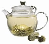 Teaposy Blooming Flowering White Tea Snow Dance Gift Set with One Day Dream Teapot and Box of Let it Snow Teaposies