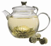 Teaposy Blooming Flowering Tea Snow Dance Gift Set with One Daydream Teapot and Box of Let it Snow Teaposies