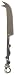 Decorative Cheese Knife with Black Vine Handle Set / 2
