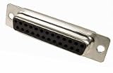 Female DB25 Solder Connector 1 Pk Silver.