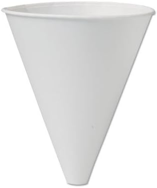 SCC 10BFC Bare Eco-Forward Treated Paper Funnel Cups, 10oz. White
