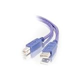 Cables To Go 35671 USB 2.0 A Male to B Male Cable, Purple (6.5 Feet/ 2 Meters)