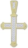 2 1/4ctw Mens Diamond Cross in 14k Yellow Gold