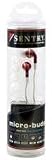 EARBUDS SILICON W/PADS & POUCH RED