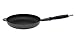 Le Creuset Cast Iron Black Enamel Interior Frying Pan, Granite, 26 cm
