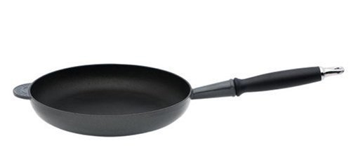 Le Creuset Cast Iron Black Enamel Interior Frying Pan, Granite, 26 cm