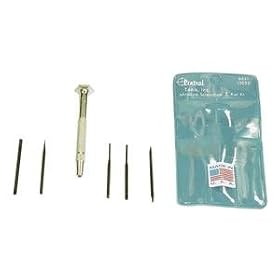 Central Tools 6551 6 Piece Miniature Screwdriver Set with Awl