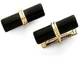14K Gold Onyx Cuff Links