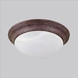 Progress Lighting P3689-33 Bedford 2 Light Cobblestone Alabaster Glass Flush Mount
