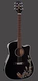 Takamine Acoustic/Electric Cutaway Guitar Dragon Finish EG531SC-DR