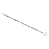 14in Rhodium-plated Heavy Curb Watch Chain by A Great Jewelry Co.