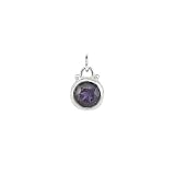 September Iolite Charm in Sterling Silver