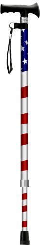 Main Cain Designer Cane Adjustable Derby Cane, American Pride by Main Cain