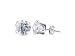 5 MM Faceted Clear Cubic Zirconia Sterling Silver Post Stud Earrings With Extra Fire and Glitter