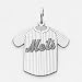Sterling Silver New York Mets Med Jersey Charm