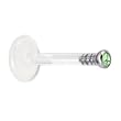 16 Gauge Bioplast Light Green Gem Monroe Ring