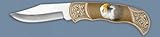 Folding Knife With Eagle Picture On Handle In Gift Box Tin