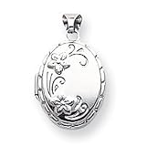 14k White Gold Locket