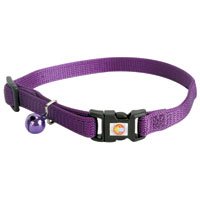 Hamilton 10" x 3/8" Snag-Proof Braided Nylon Safety Cat Collar, Purple
