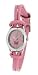 DDP - 4007904 - Montre Femme Mode Métal Rhodié - Quartz Analogique - Cadran Rose - Bracelet Cuir Rose