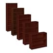 1870 Series Bookcase, 6 Shelves, 36w x 11-1/2d x 84h, Mahogany