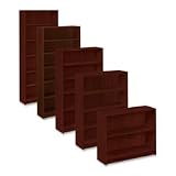 1870 Series Bookcase, 6 Shelves, 36w x 11-1/2d x 84h, Mahogany