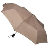 Totes Titanium Auto-Open/Close Umbrella, British Tan