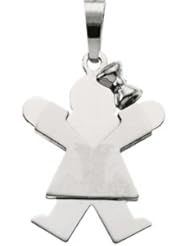 Genuine Ibiza 14K White Gold Kids Joy Girl Pendant 19.50X14.50 mm Grams 1.4.100% Satisfaction Guaranteed.