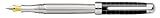 Laban Black & .925 Sterling Silver Lined Broad Point Fountain Pen - LST-F9191-14B