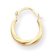 Sardelli - 14k Gold Small Round Twist Hoop Earrings, 14mm x 18mm