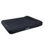 Intex Queen Pillow Rest Classic Air Bed Air Mattress with Built-In AC Pump