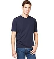Pure Cotton V-Neck T-Shirt with Stay New™