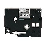 Brother 1 Inch x 26.2 Feet Black on White Tape with Super Strong Adhesive (TZS251)