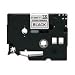 Electronics : Brother 1 Inch x 26.2 Feet Black on White Tape with Super Strong Adhesive (TZS251)