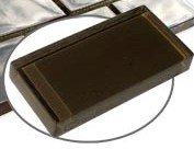Reflections Glass Tile 1x2" Brick Mosaic Clear Brown Earth SAMPLE